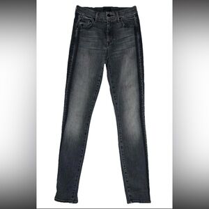 MOTHER Denim The Looker Skinny Jeans Sz 24 Washed Grey High Rise Designer
